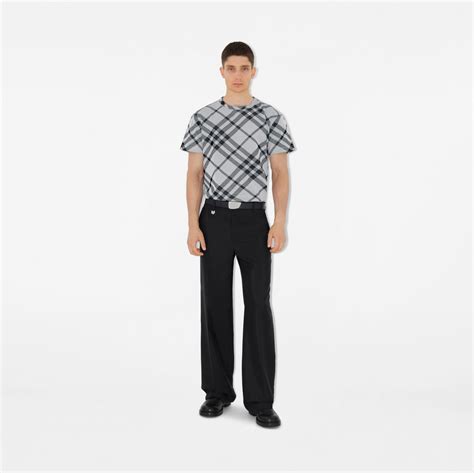 burberry tshirt weiss|Check Cotton Blend T.